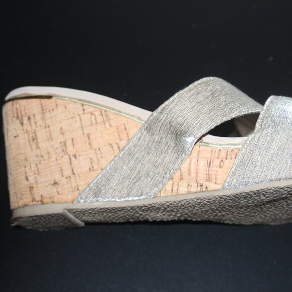 LADIES VOLATILE WEDGE SLIDE/SANDALS - 9 - SOFT GOLD - Picture 7 of 9